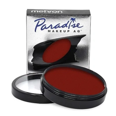 Abbildung von Mehron Paradise Make up AQ Pro Size Perfekt für Bühnen und Bildschirmvorführungen, Spezialeffekte, Cosplay Halloween Wasseraktiviertes Gesichts Körperfarben 40 g Red