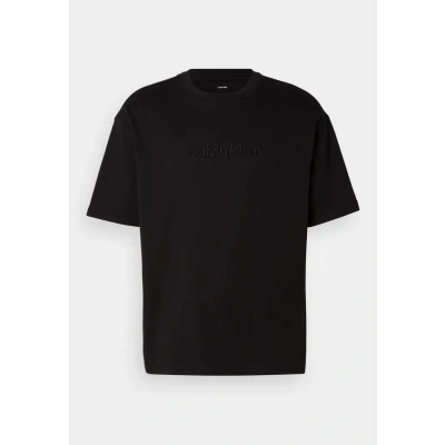 Abbildung von Calvin Klein Fashion LOGO TEE Tshirt print, Herren, Größe: Small, Black