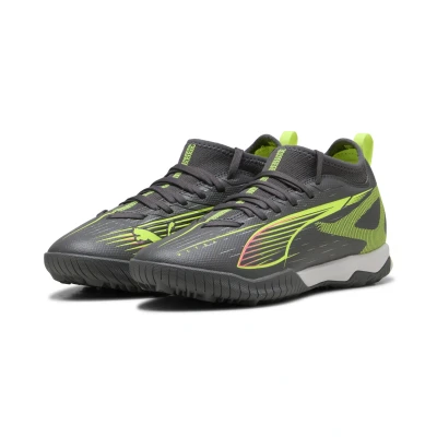 Abbildung von PUMA Jugendliche Ultra 5 Match TT Mid Fußballschuhe 38.5, Matte Aged Silver Yellow Alert Blue Gray