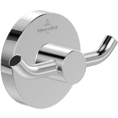 Abbildung von Villeroy &amp; Boch Handtuchhaken Elements Tender, Doppel 76 x 32 mm Chrom