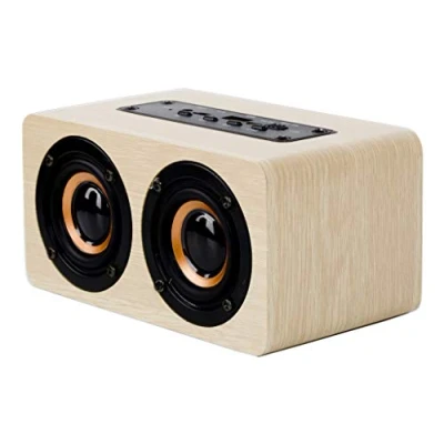Abbildung von Digiquest Lautsprecher ohne Kabel Woody mit Live Voice, Naturholz