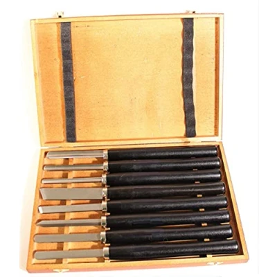 Abbildung von myMAW Drechselbank Hobby Drechselmesser Set 8 teilig Drechseleisen für Drechselbank…