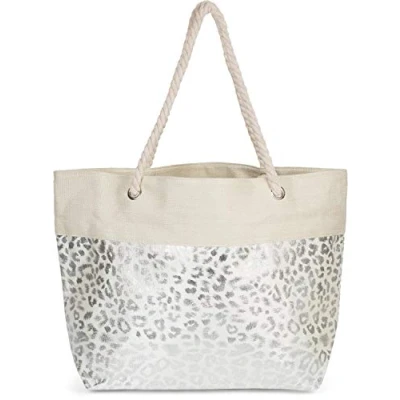 Abbildung von styleBREAKER Strandtasche (1 tlg), mit metallic Leoparden Print
