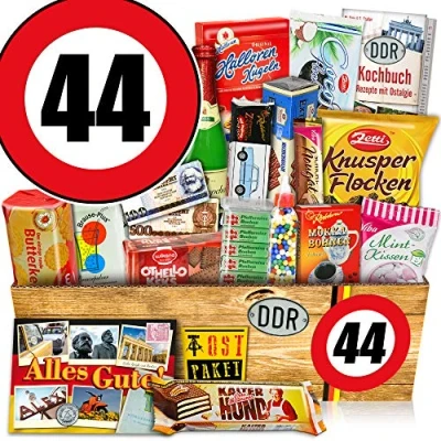 Abbildung von DDR Geschenk XXL + Suessigkeiten Korb Geburtstag 44 Geburtstags Onkel
