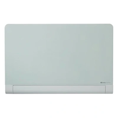 Abbildung von Nobo Glas Magnet Whiteboard mit kaschiertem Stiftehalter, 1000 x 560 mm, InvisaMount Befestigungssystem, Impression Pro, Brillantweiß, 1905191