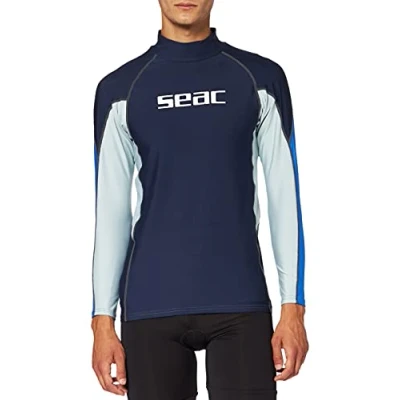 Abbildung von Seac RAA Long Evo Man Rash Guard UV Schutz Shirt zum Schnorcheln und Schwimmen Langarm für Herren