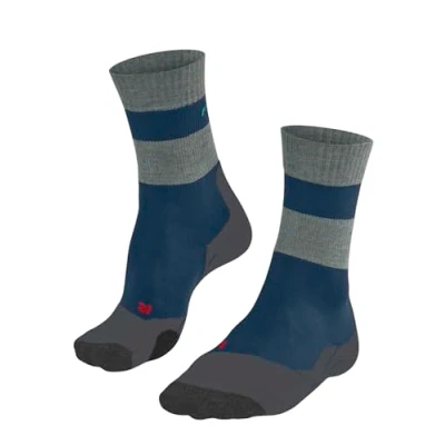 Abbildung von FALKE Herren Wandersocken TK2 Explore M So Wolle Funktionsmaterial antiblasen dick 1 Paar, Blau Blue Pond 6598 Stripe, 46 48