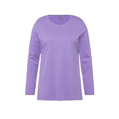 Abbildung von Ulla Popken Langarmshirt, Damen, Größe: 54/56, Blaues flieder