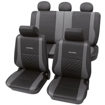 Abbildung von PETEX Auto Sitzbezüge Universal Komplett Set 17 teilig Exclusive grau, Eco Class mit SAB 1 Vario Plus