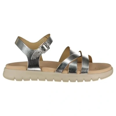 Abbildung von Geox Soleima Riemensandalette für Kinder, Größe: 33, Silber Schuhe