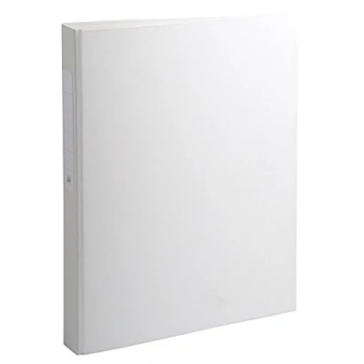 Abbildung von Exacompta 54388E Ringbuch 2 Ringe Füllhöhe 25mm, Rücken 40mm, aufgeklebtes Rückenschild, für DIN A4 Kunststoffbezug aussen und innen, weiß