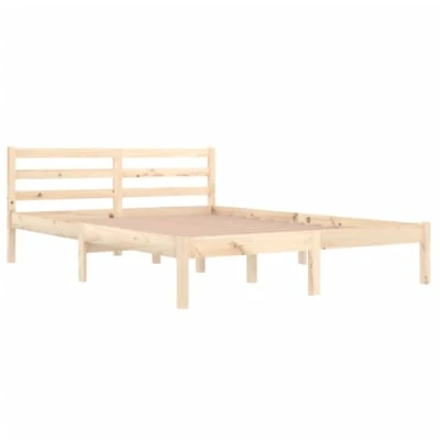 Abbildung von vidaXL Massivholzbett Bettgestell Bett Doppelbett Holzbett Bettrahmen Lattenrost Schlafzimmerbett Schlafzimmermöbel Kiefer 140x200cm
