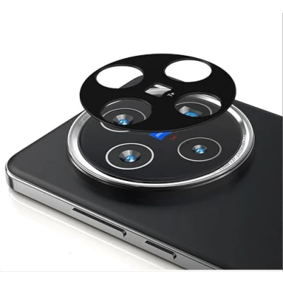 Abbildung von GIOPUEY Kamera Schutzfolie Kompatibel mit VIVO X200, [2 Pack] Metalle Schutzrahmen, [Kratzfest] Black