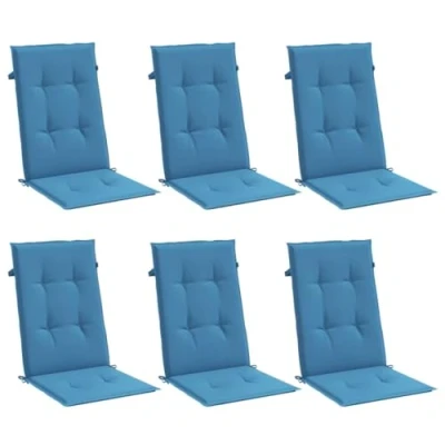 Abbildung von vidaXL Hochlehner Auflagen 4 STK. Melange Blau 120x50x4 cm Stoff