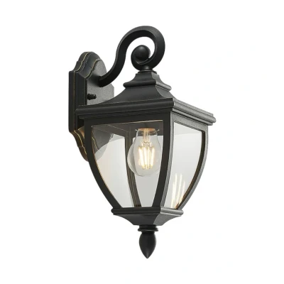 Abbildung von Lindby Cerys Außenwandlampe in Schwarz