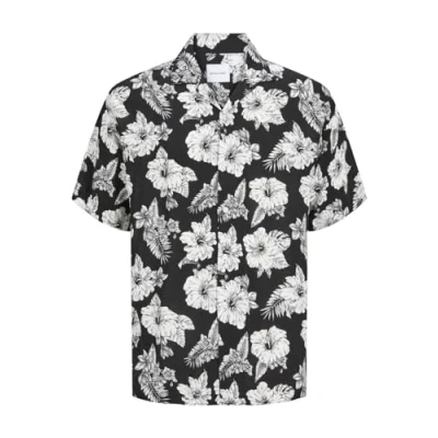 Abbildung von JACK&amp;JONES Herren JJGURU Monochrome AOP Resort Shirt SS Hemd, Black, Large