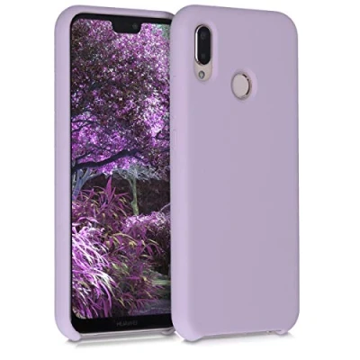 Abbildung von kwmobile Hülle kompatibel mit Huawei P20 Lite Silikon Handy Case Handyhülle weiche Oberfläche kabelloses Laden Mauve