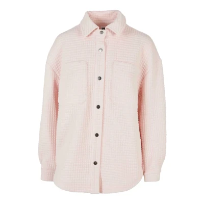 Abbildung von Urban Classics Overshirt Hemdbluse, Damen, Größe: Large, Pink