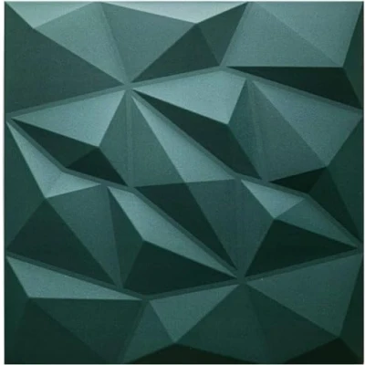 Abbildung von Deccart 3D Wandpaneele Styropor Wandverkleidung Decke Deckenverkleidung Paneele Deckenplatten Wall Deko Panel Wand Panels Polystyrol 50x50 cm Brylant 0.25 m², 1 Stück, Grün