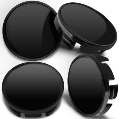 Abbildung von Biomar Labs® 4 x 65mm Felgendeckel Nabenkappen Nabendeckel Kappen Radnabendeckel Nabendeckung Radkappen Kompatibel für Artikelnummer 3B7601171 / 6U7 601 171 Alufelgen Deckel Schwarz CV 0
