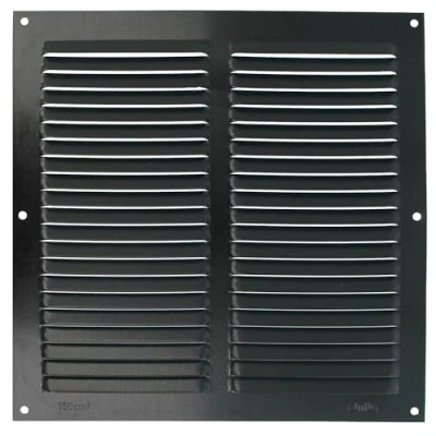 Abbildung von Amig Quadratisches Aluminiumgitter Lüftungsgitter für Luftauslass Ideal Decken in Küche und Bad Maße 250 x mm Farbe Schwarz