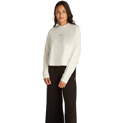 Abbildung von Calvin Klein Jeans Monologo TEE Langarmshirt, Damen, Größe: XL, Ivory