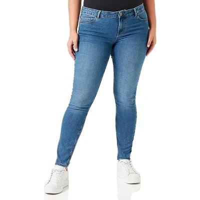 Abbildung von Pieces Pcpeggy Jeans Skinny Fit, Damen, Größe: Sx32, Medium blue denim