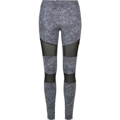 Abbildung von Urban Classics TECH MESH AOP Leggings Hosen, Damen, Größe: Large, Blackzen