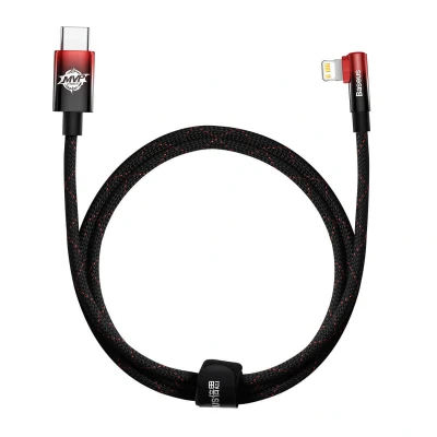 Abbildung von Baseus Lightning Kabel 90 Grad, USB C auf Schnellladung 20W für, Winkel Design Gaming Kompatibel mit iPhone