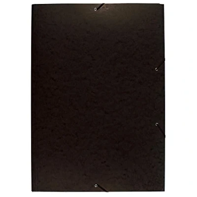 Abbildung von Exacompta 59651E Sammelmappe (Gummizug, 3 Klappen, ManilaKarton 600gm², für DIN A2, 62x44cm) 1Stück schwarz