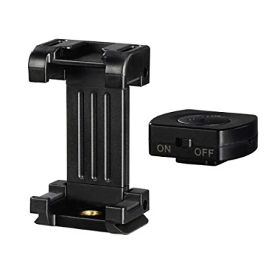 Abbildung von Hama Smartphonehalterung Pro II, 9,5 cm, mit Bluetooth Fernauslöser BRS2, 4633, schwarz