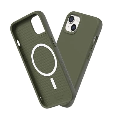 Abbildung von RhinoShield Case kompatibel mit [iPhone 13 Mini] SolidSuit MagSafe Stoßdämpfende &amp; schlanke Schutzhülle Premium Finish 3.5 Meter Fallschutz Algengrün
