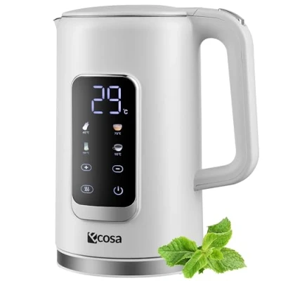 Abbildung von ecosa Wasserkocher EO 691, 1.7 l, 2200 W, Temperatureinstellung in 5C Schritten