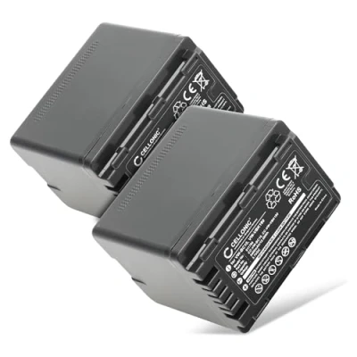 Abbildung von subtel 2X VW VBK180 VBK360 VBL090 Akku kompatibel mit Panasonic HC VX870, HDC SD40, TM80, SD90, SD80,HDC SD60, HS80 3.6V 3.7V 3400mAh