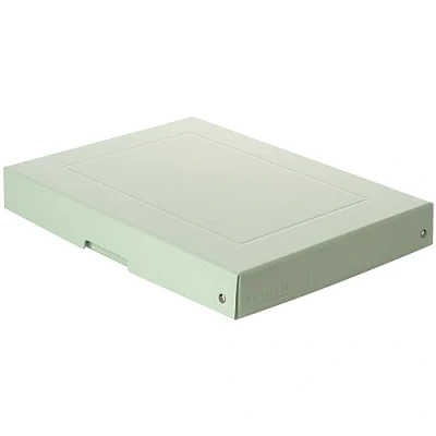 Abbildung von Original Falken PureBox Pastell. Made in Germany. 40 mm hoch DIN A4 grün. Aufbewahrungsbox mit Deckel aus stabilem Karton Vegan Geschenkbox Transportbox Schachtel Allzweckbox