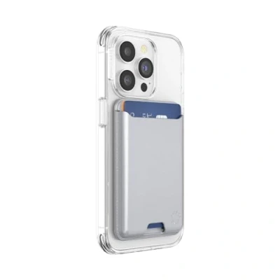 Abbildung von PopSockets Kartenhalter für MagSafe Silver Softgoods