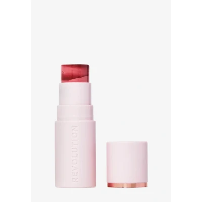 Abbildung von Revolution Skin Silk Blush Stick Aufbauende Farbe für Wangen, Augen und Lippen Creme zu Puder Formel Vegan &amp; Cruelty Free Sundown Spice 4,5 g