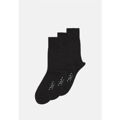 Abbildung von Falke Airport 3Pack business &amp; casual Socken, Herren, Größe: 39 40, Anthracite melange