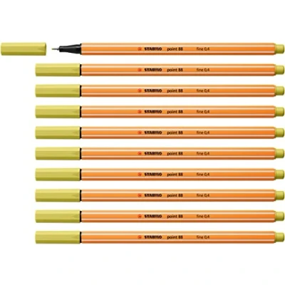 Abbildung von Fineliner STABILO point 88 10er Pack senf