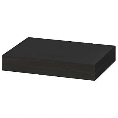 Abbildung von Lack IKEA Wandregal 30x26 cm Schwarzbraun schwebend unsichtbare Aufhängung