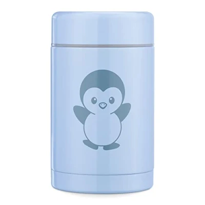 Abbildung von Navaris Thermoflasche Thermobehälter für Babybrei 500ml auslaufsicher blau
