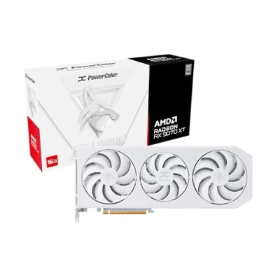 Abbildung von Radeon RX 9070 XT Hellhound Spectral White OC, Grafikkarte