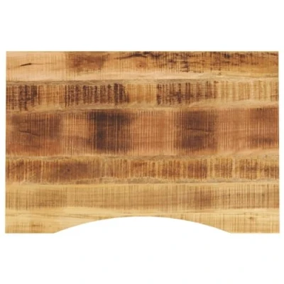 Abbildung von vidaXL Schreibtischplatte, Holztischplatte mit Aussparung, Ersatztischplatte für Bürotisch Schreibtisch Esstisch, Tischplatte Holzplatte, Massivholz Mango