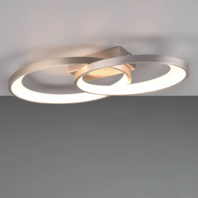 Abbildung von Reality Leuchten LED Deckenleuchte Malaga R64482107, Metall Nickel matt, inkl. 25 Watt