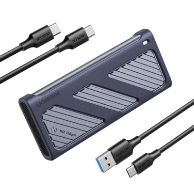 Abbildung von UGREEN 40 Gbps M2 SSD Gehäuse, USB 4 NVME Gehäuse für Thunderbolt 4/3, kompatibel mit funktioniert Windows, Linux, macOS, iOS
