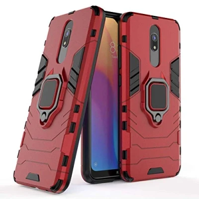 Abbildung von Kompatibel mit Redmi 8, 8A Hülle, Ring Ständer Magnetischer Handyhalter Auto Caseme Schutzhülle Case für Xiaomi Redmi8, (Rot)