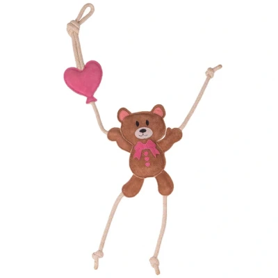 Abbildung von QHP Pferdespielzeug Valentine Bear aus Leder Braun/Rosa