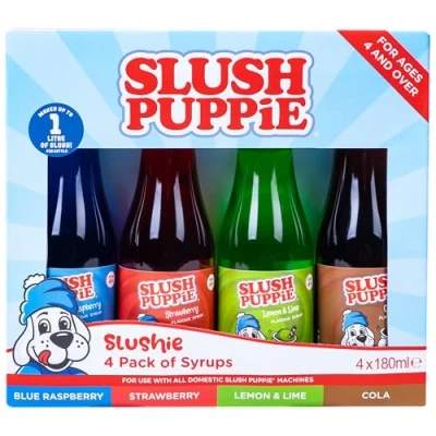 Abbildung von Fizz creations Slush Maker PUPPiE ZERO zuckerfreier Sirup Starter Set im 4er