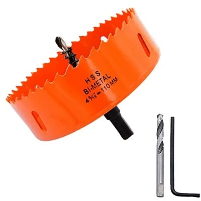 Abbildung von LAIWEI Lochsäge 110mm zum Bohren von Löchern in Holz, Gipskarton, PVC, etc. Scharfes und langlebiges Bohrwerkzeug