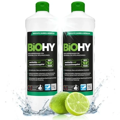 Abbildung von BiOHY Geschirrreiniger 2er Pack (2 x 1 Liter Flasche) Geschirrspülmittel St)